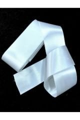 Beyaz Takı Kurdelesi Geniş Saten Kurdele 6 Cm 5 Metre Bohça Çiçek Süsleme Hediyelik Süsleme Kurdelesi