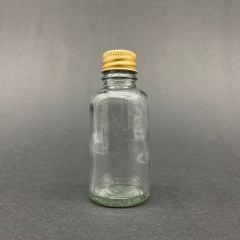 Cam Kolonya Şişesi 30cc Gold Kapaklı Shot Şişesi