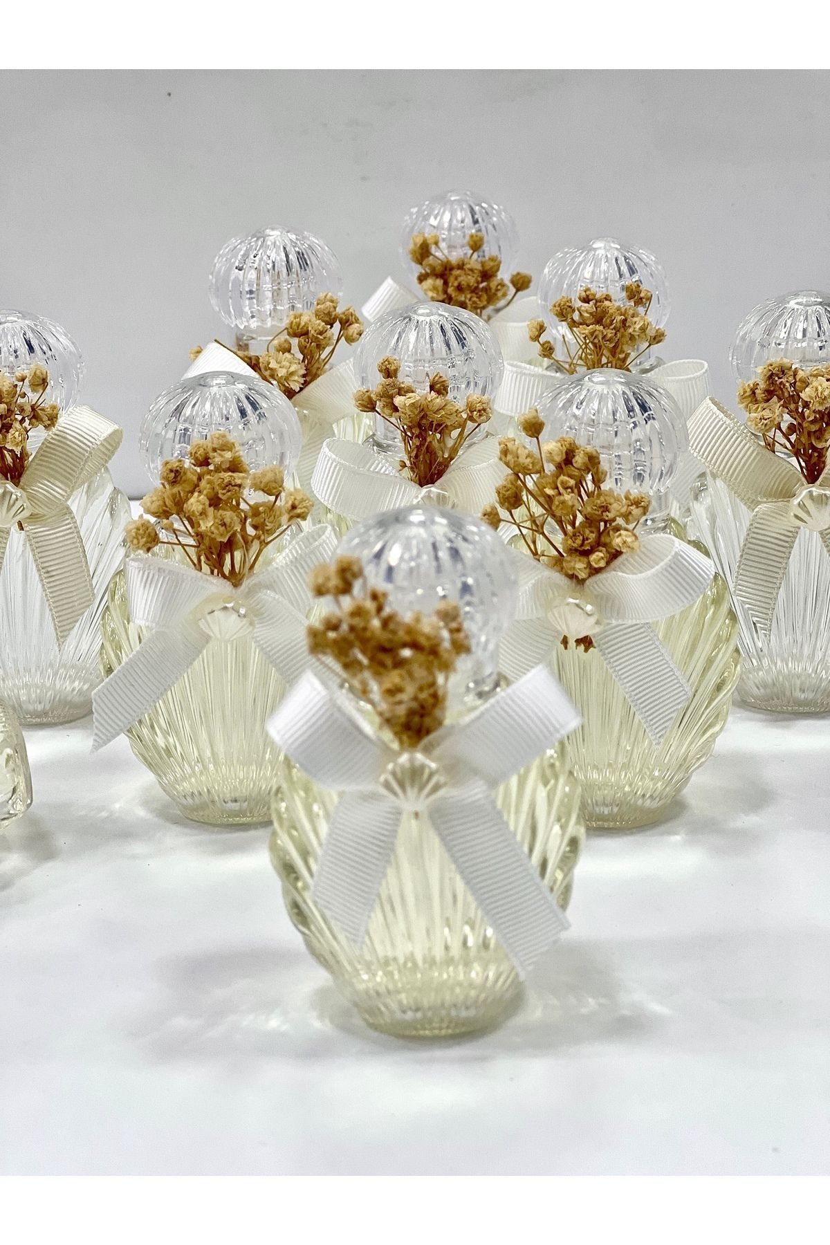 İstiridye Plastik Şişe Saray Kapaklı 40cc Kolonya İncili  Söz - Nişan - Nikah Şekeri Hediyelik