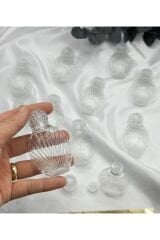 Plastik Pvc Mika Saray Kapaklı İstiridye Şişe 40 Cc - 10 Adet