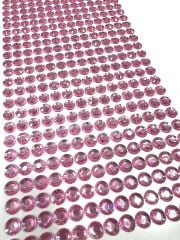 Kendinden Yapışkanlı Kristal Süsleme Taşları Sticker Açık Pembe 6mm Boncuk 500 Adet Süsleme