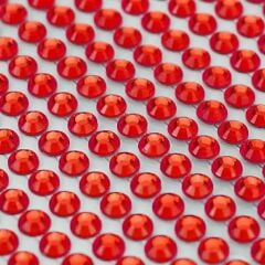 Kendinden Yapışkanlı Kristal Süsleme Taşları Sticker Açık Kırmızı 6mm Boncuk 500 Adet Süsleme