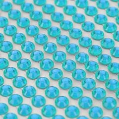 Kendinden Yapışkanlı Kristal Süsleme Taşları Sticker Açık Mavi 6mm Boncuk 500 Adet Süsleme