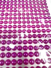 Kendinden Yapışkanlı Yarım İnci Fuşya 6mm 500 Adet Konsept Hediyelik Süsleme