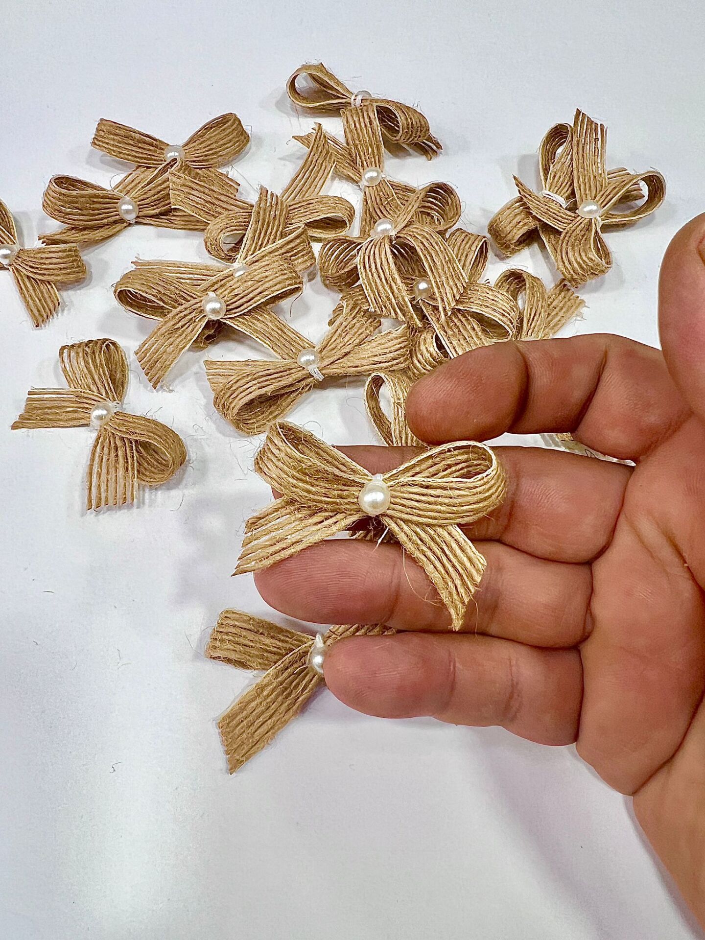 Jüt Kurdele İncili Hazır Fiyonk 20 Adet Süsleme Konsept Hediyelik