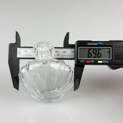50cc İstiridye Cam Kolonya Şişe Mika Saray Kapaklı