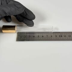 15cc Kalem Fısfıs Sprey Cam Şişe Gold Metal Kapaklı  10  Adet Kolonya Parfüm Şişesi Konsept Hediyelik