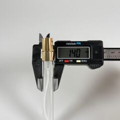 15cc Kalem Fısfıs Sprey Cam Şişe Gold Metal Kapaklı  10  Adet Kolonya Parfüm Şişesi Konsept Hediyelik