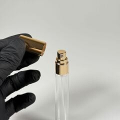 15cc Kalem Fısfıs Sprey Cam Şişe Gold Metal Kapaklı  10  Adet Kolonya Parfüm Şişesi Konsept Hediyelik