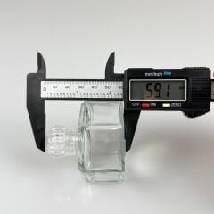 50cc Basık Altıgen Cam Kolonya Şişesi Mika Kristal Kapaklı Nikah Şekeri Konsept Hediyelik