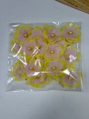 İncili Islak Ortanca Yapay Hazır Çiçek Sarı 25 Adet Dekoratif Konsept Hediyelik Süsleme