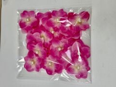 İncili Islak Ortanca Yapay Hazır Çiçek Fuşya 25 Adet Dekoratif Konsept Hediyelik Süsleme