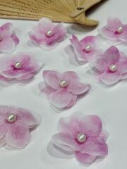 İncili Islak Ortanca Yapay Hazır Çiçek Pembe 25 Adet Dekoratif Konsept Hediyelik Süsleme