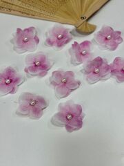 İncili Islak Ortanca Yapay Hazır Çiçek Pembe 25 Adet Dekoratif Konsept Hediyelik Süsleme