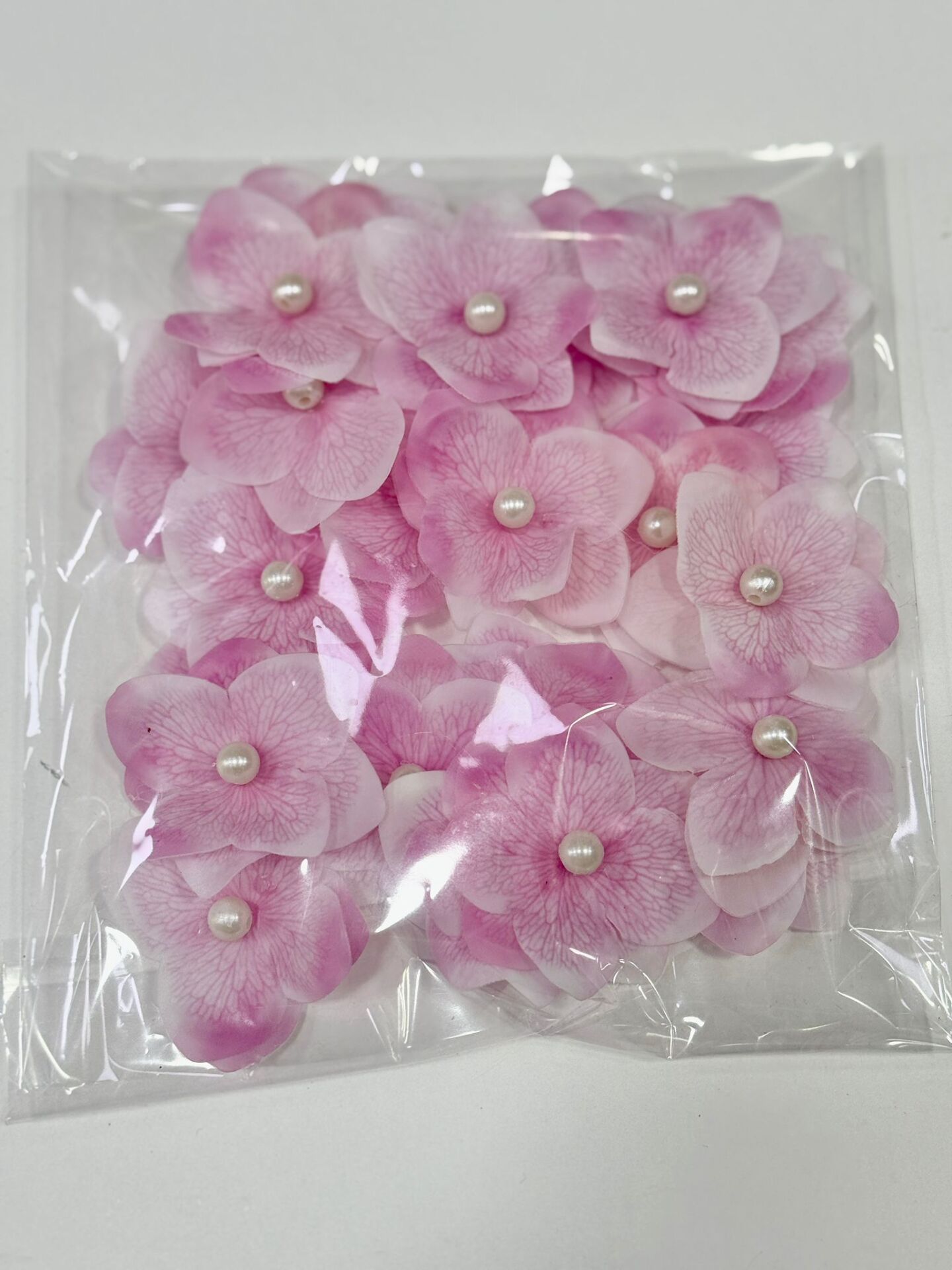 İncili Islak Ortanca Yapay Hazır Çiçek Pembe 25 Adet Dekoratif Konsept Hediyelik Süsleme