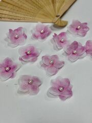 İncili Islak Ortanca Yapay Hazır Çiçek Pembe 25 Adet Dekoratif Konsept Hediyelik Süsleme