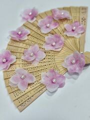 İncili Islak Ortanca Yapay Hazır Çiçek Pembe 25 Adet Dekoratif Konsept Hediyelik Süsleme